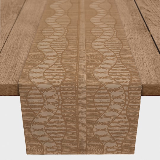 72" Lace Pattern Cotton Twill Runner